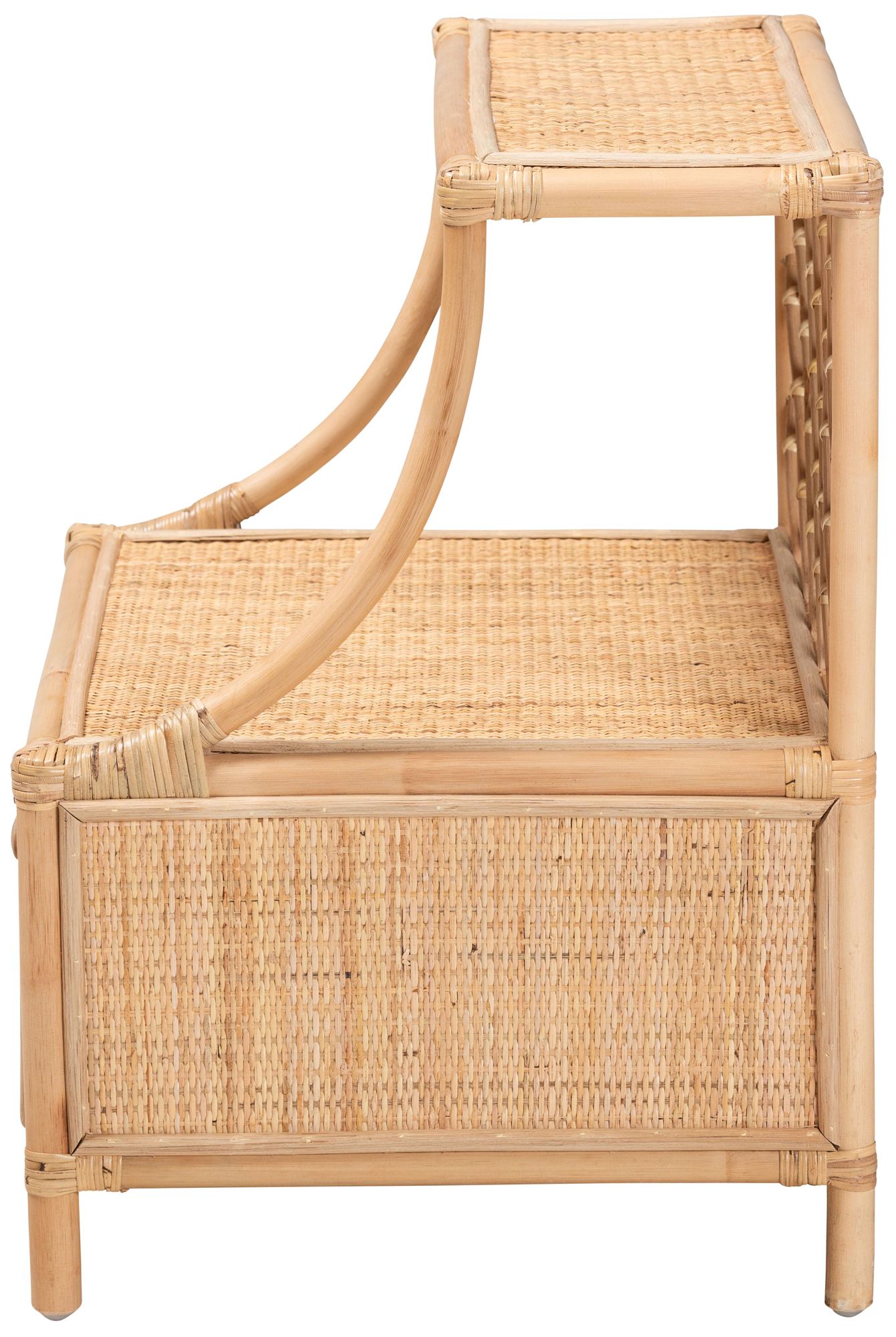 Lalo 21 1/2" Wide Natural Brown Rattan 1-Drawer Nightstand