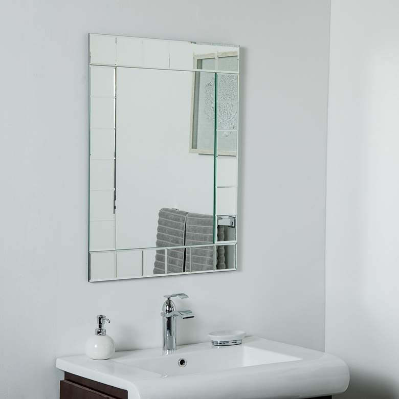 Image 1 Lalo 31 1/2" x 23 1/2" Rectangular Frameless Wall Mirror