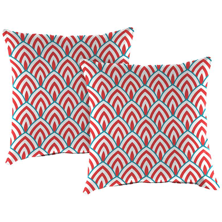 Image 1 Lalo Calypso 18 inch Square Outdoor Toss Pillow Set of 2