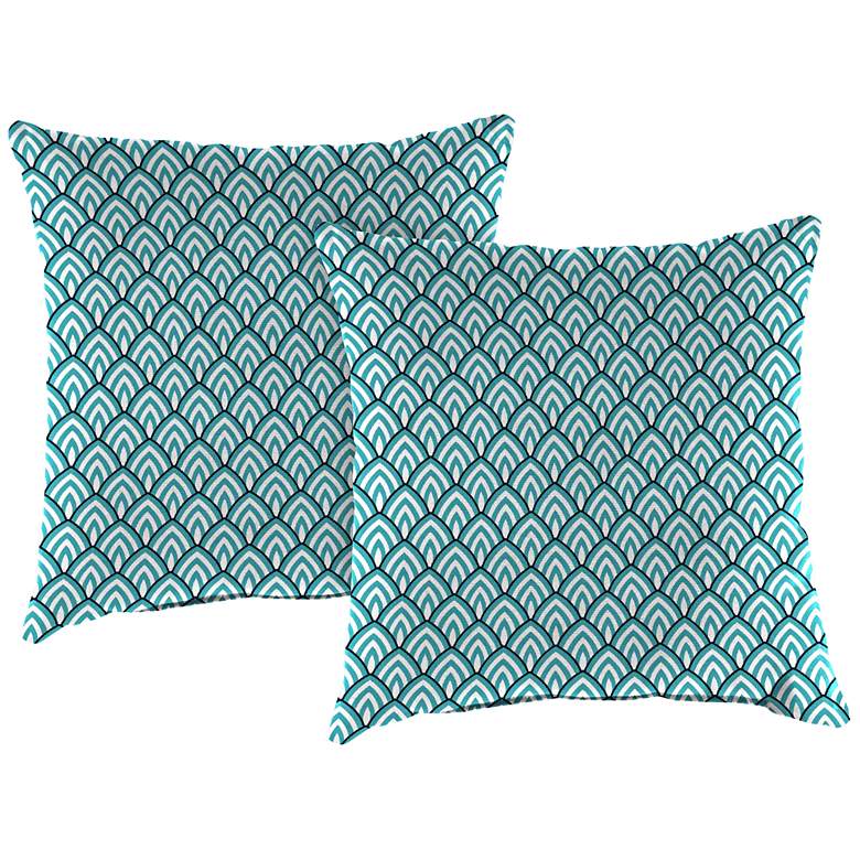 Image 1 Lalo Oxford 18 inch Square Outdoor Toss Pillow Set of 2