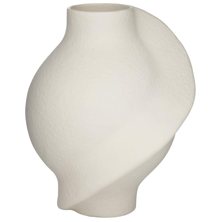Image 1 Lalonde 16 1/4 inch High Matte Creamy Twist Decorative Vase