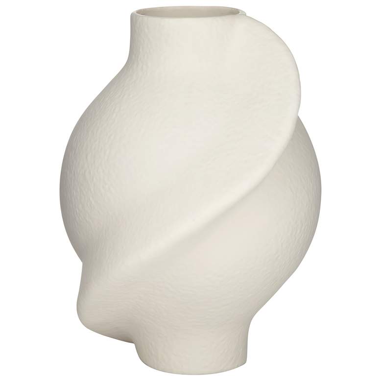 Image 3 Lalonde 16 1/4" High Matte Creamy Twist Decorative Vase more views