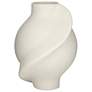 Lalonde 16 1/4" High Matte Creamy Twist Decorative Vase