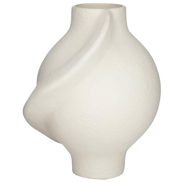 Image 4 Lalonde 16 1/4" High Matte Creamy Twist Decorative Vase more views