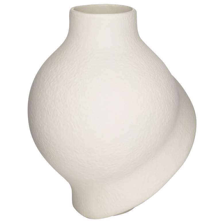 Image 6 Lalonde 16 1/4" High Matte Creamy Twist Decorative Vase more views