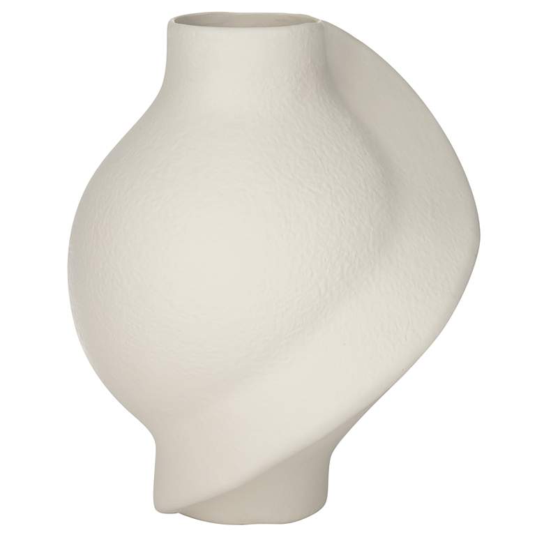Image 3 Lalonde 8 3/4" High Matte Creamy Twist Decorative Vase