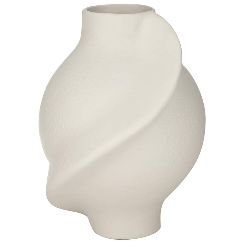 Image 5 Lalonde 8 3/4" High Matte Creamy Twist Decorative Vase more views