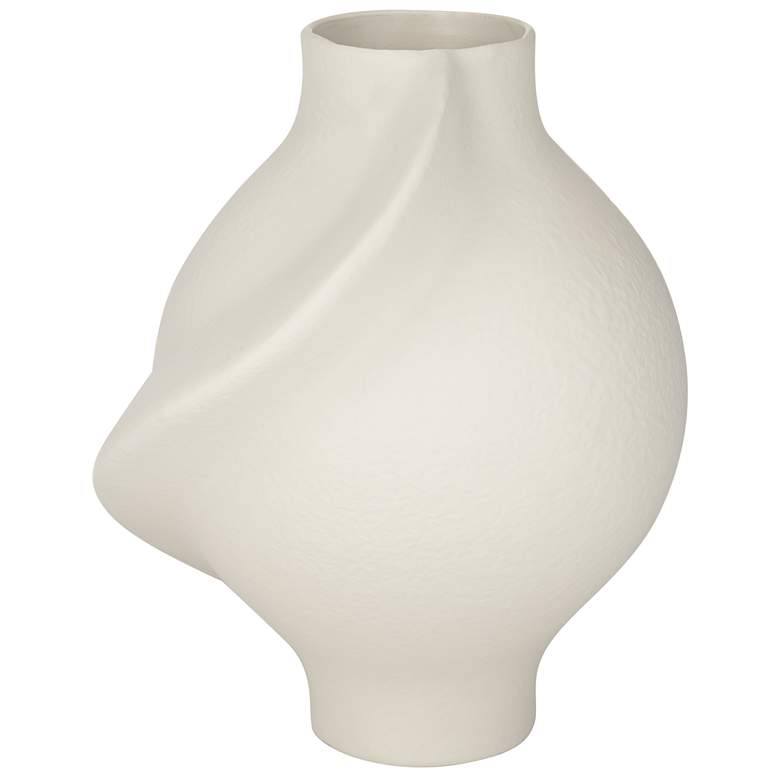 Image 6 Lalonde 8 3/4" High Matte Creamy Twist Decorative Vase more views