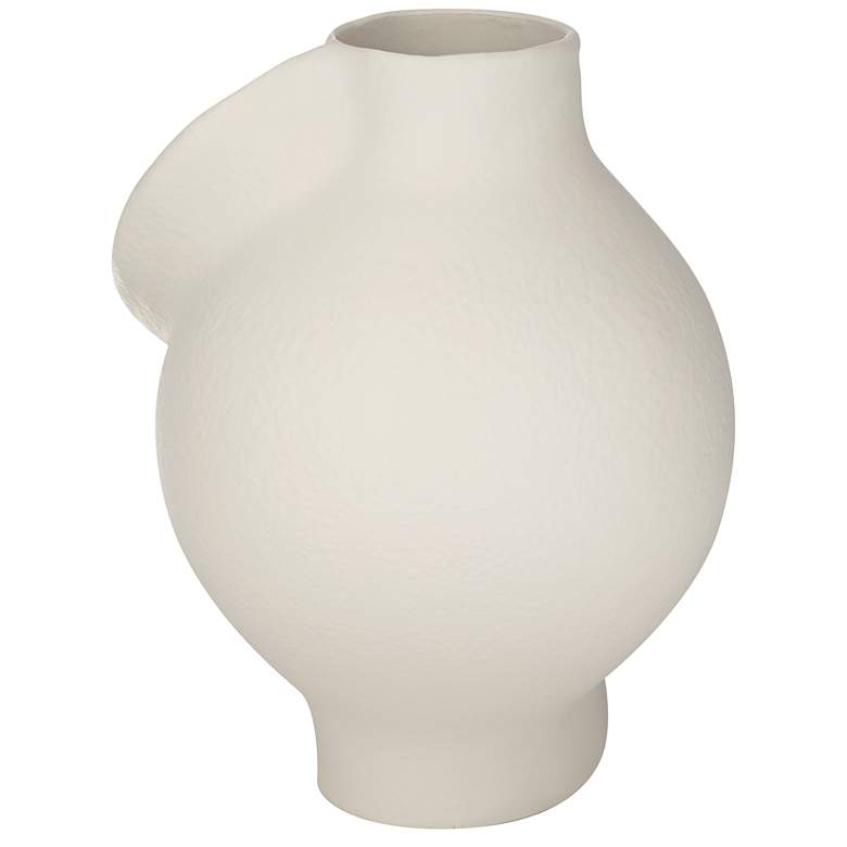 Image 7 Lalonde 8 3/4" High Matte Creamy Twist Decorative Vase more views