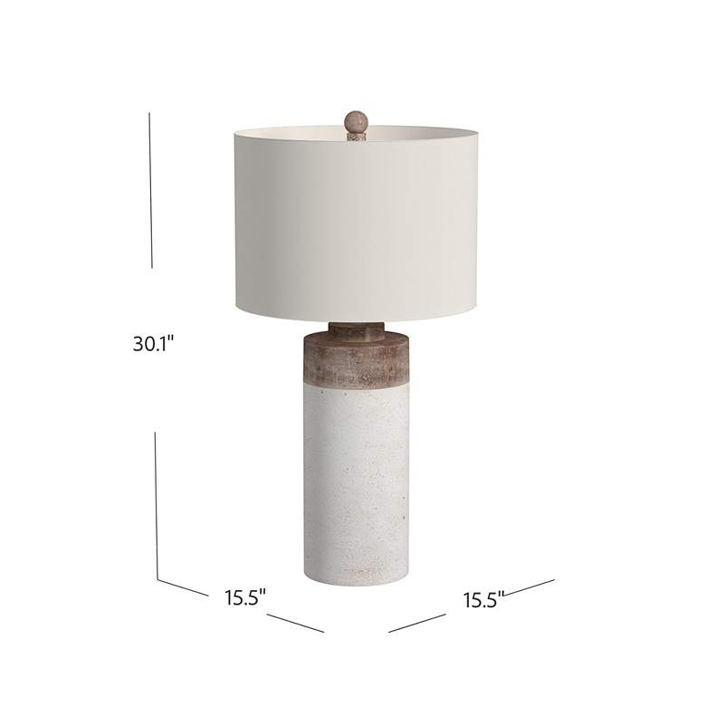 Image 7 Lamar White and Beige Table Lamp more views