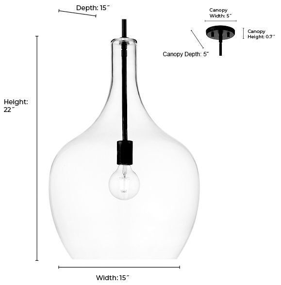 Image 6 Lamara 15" Wide Vintage Brass and Clear Glass Pendant Light more views