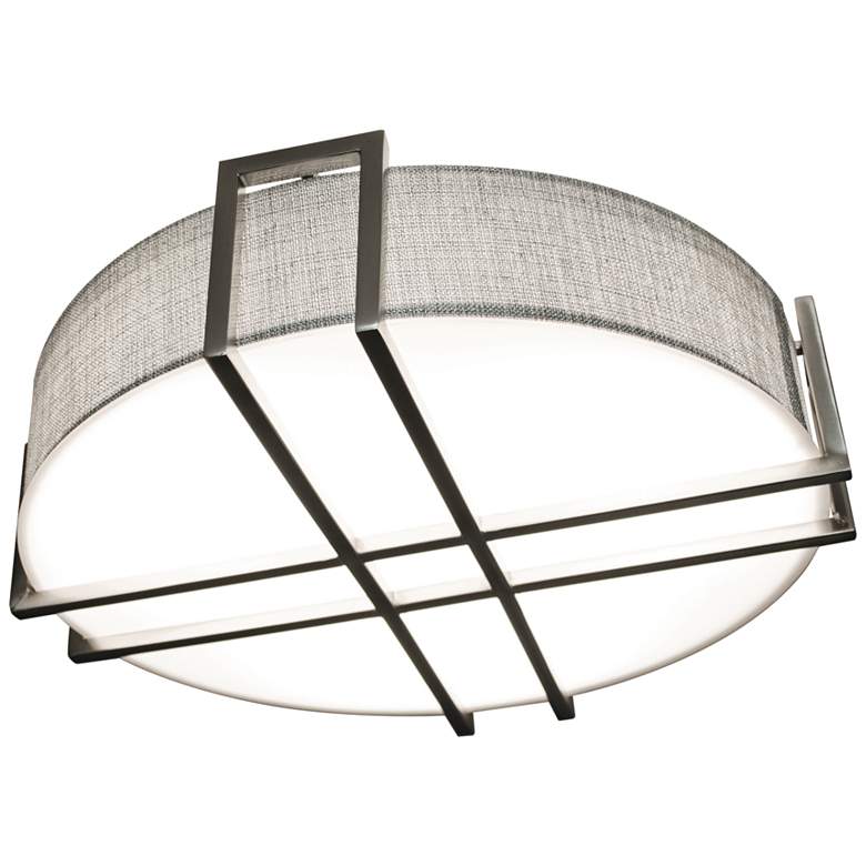 Image 2 Lambert 20 1/4 inch Wide Satin Nickel LED Ceiling Light