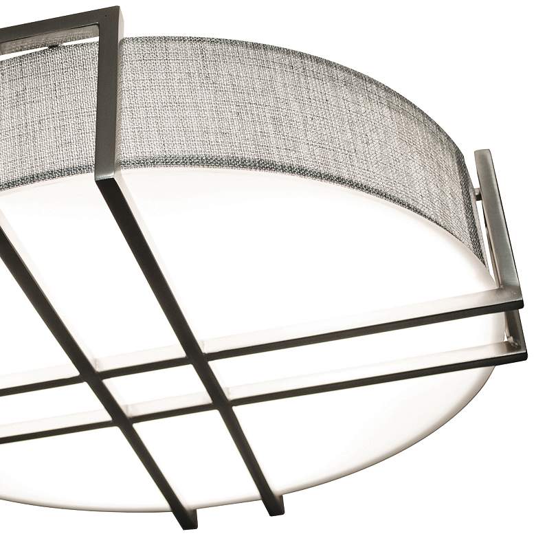 Image 3 Lambert 20 1/4 inch Wide Satin Nickel LED Ceiling Light more views