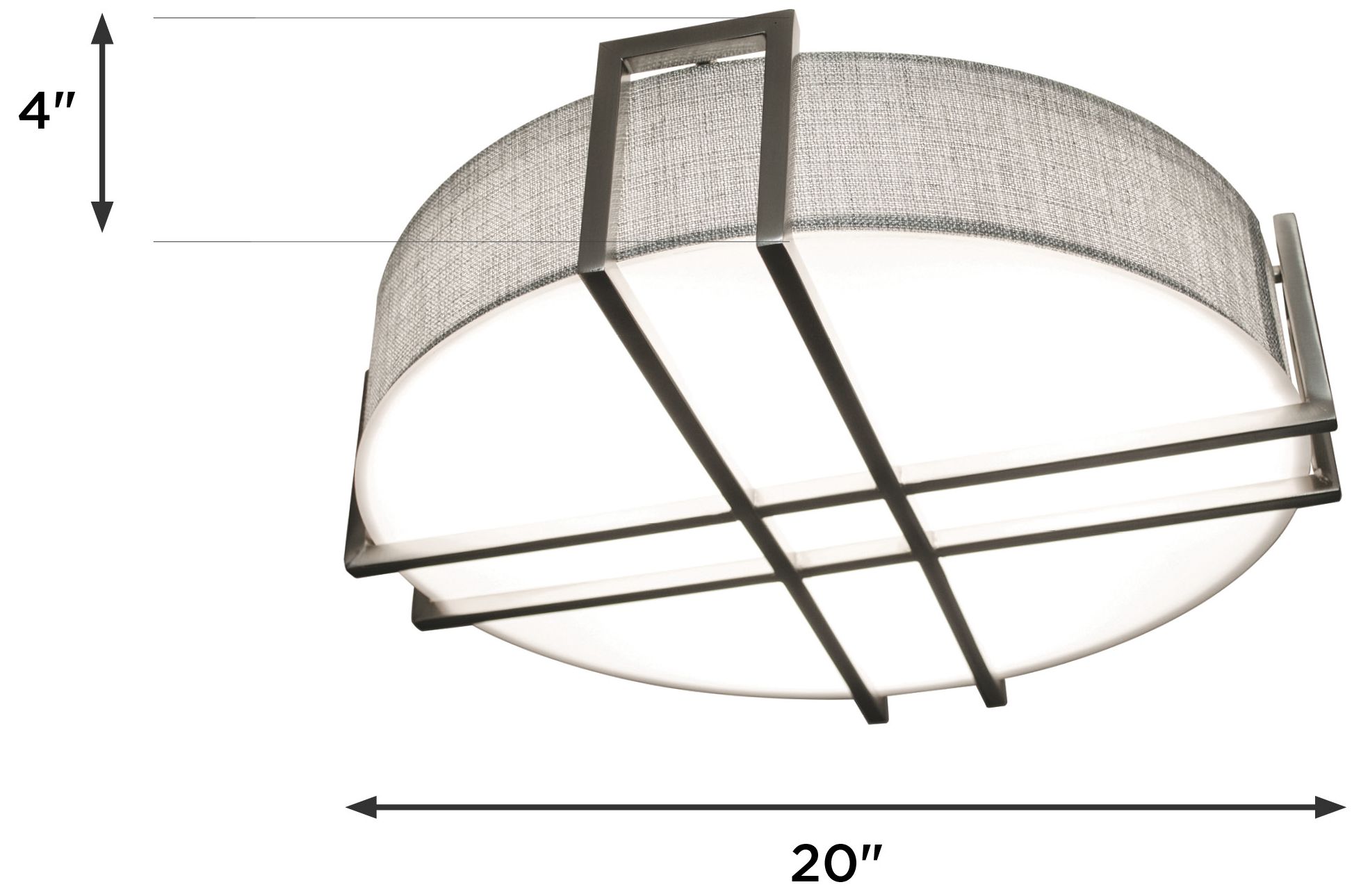 Image 3 Lambert 20" Wide Satin Nickel LED Flush Mount more views
