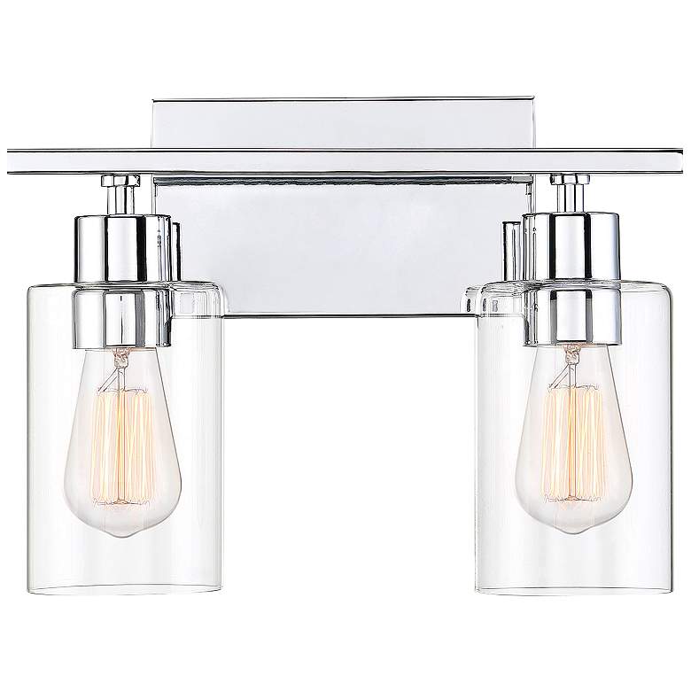 Image 2 Lambert 9 3/4" High Polished Chrome 2-Light Wall Sconce