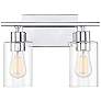 2_Lambert 9 3/4" High Polished Chrome 2-Light Wall Sconce