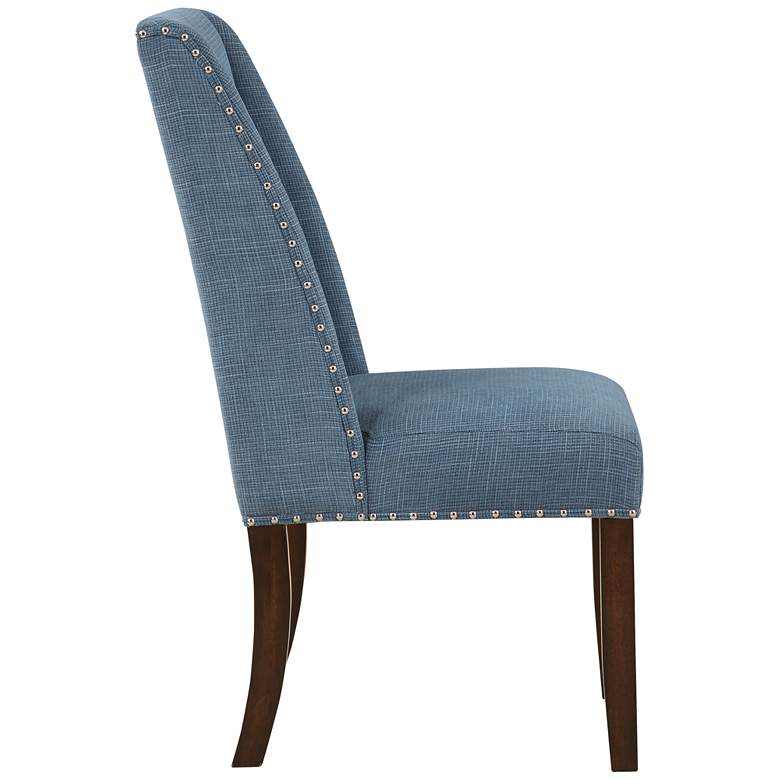 Image 4 Lambert Blue Fabric Accent Dining Chairs Set of 2 more views