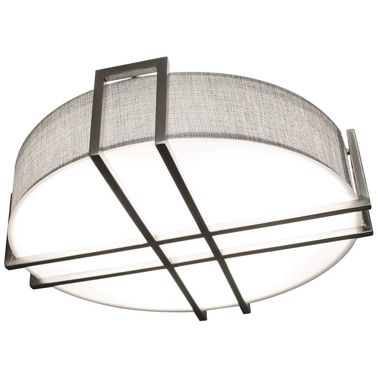 Image 1 Lambert - LED 16" - Flush Mount - Satin Nickel Finish - White Acrylic