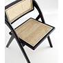 4_Lambinet Black Wood and Cane Folding Dining Chairs Set of 4 more views