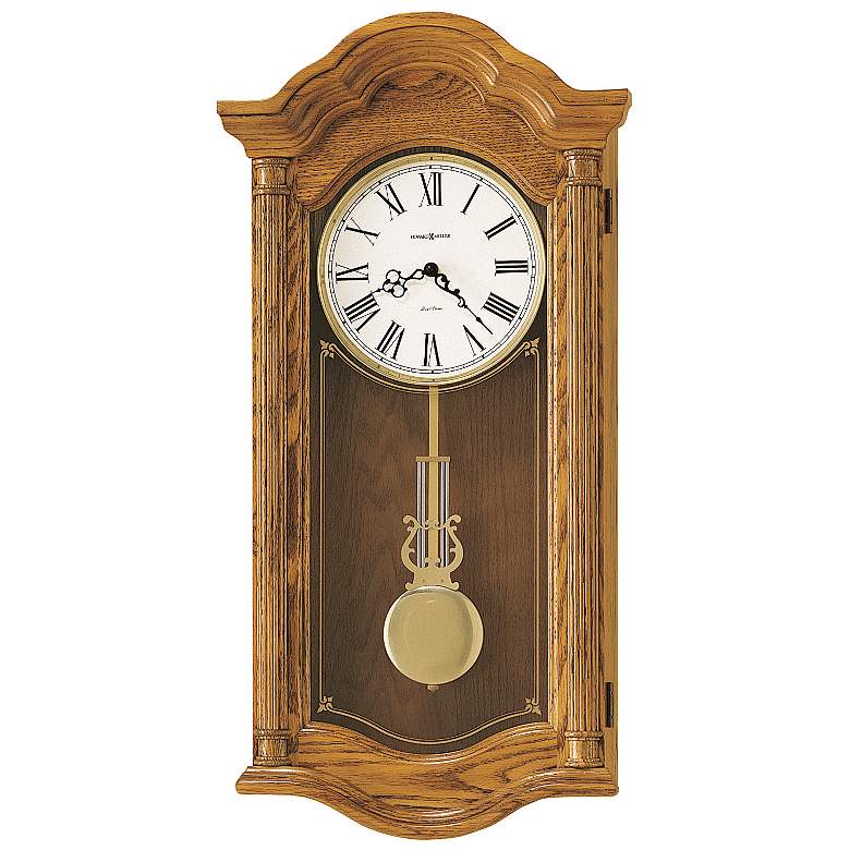 Image 1 Lambourn II 28" High Wall Pendulum Chiming Wall Clock