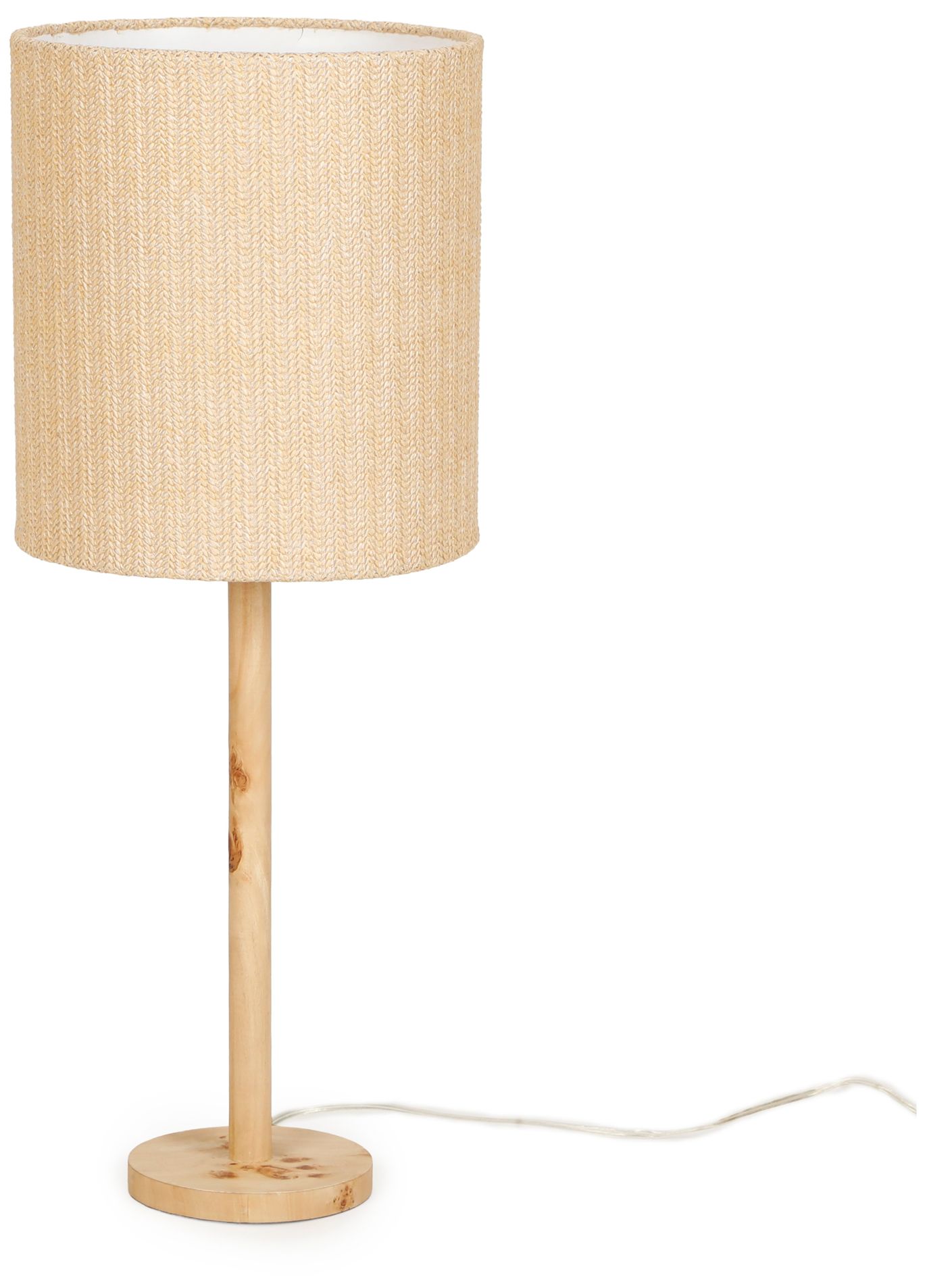 Image 2 Lamia Natural Burl and Raffia Designer Table Lamp more views