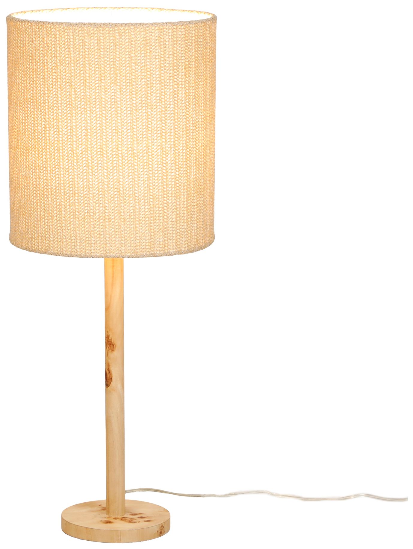 Image 3 Lamia Natural Burl and Raffia Designer Table Lamp more views