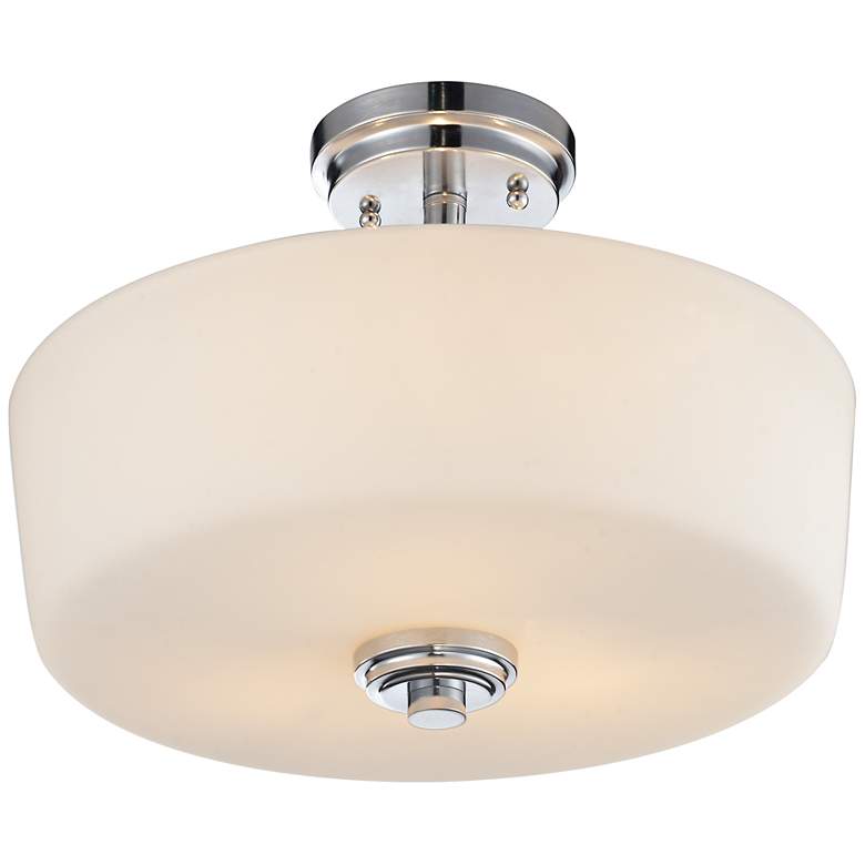 Image 1 Lamina by Z-Lite Chrome 3 Light Semi Flush Mount
