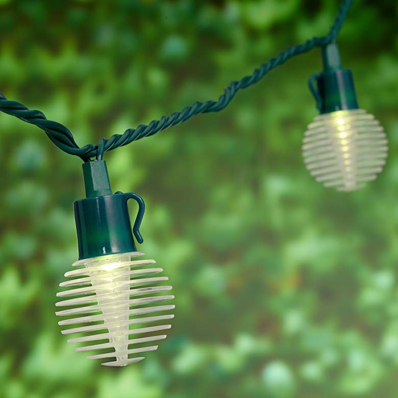 Image 1 Laminated Lantern 10-Light LED Outdoor String Light Set