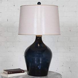 Image1 of Lamone Midnight Blue Glass Lamp