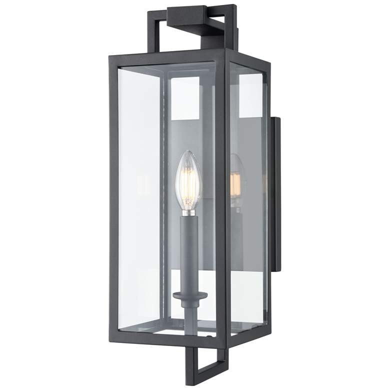 Image 3 Lamont 18" High Textured Black Outdoor Wall Light more views