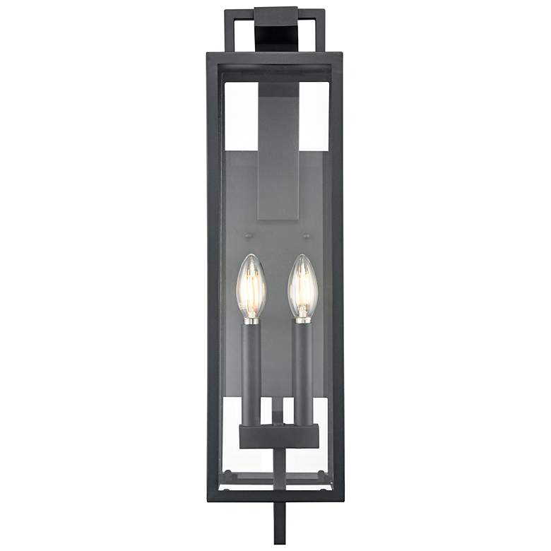 Image 1 Lamont 24" High Textured Black 2-Light Outdoor Wall Light