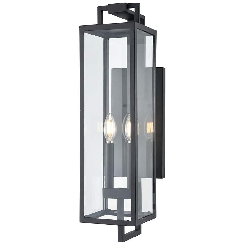 Image 2 Lamont 24" High Textured Black 2-Light Outdoor Wall Light more views