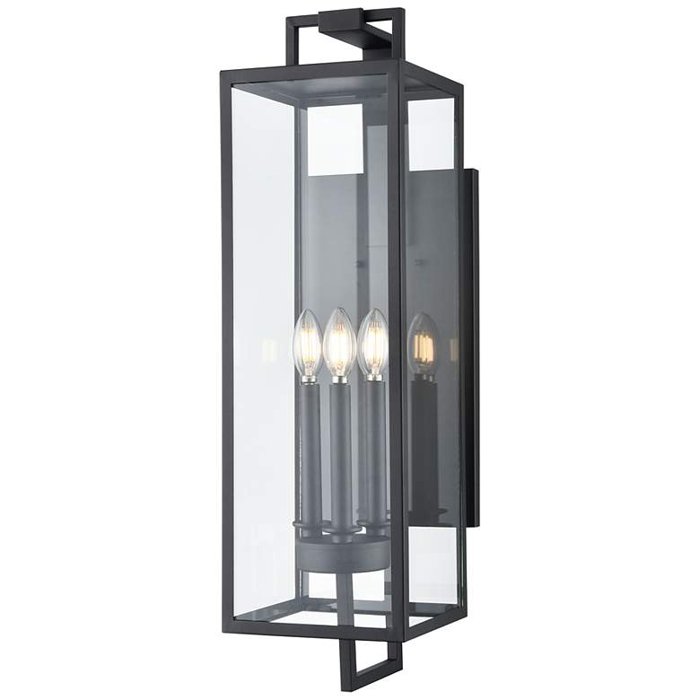 Image 2 Lamont 28 1/2"H Textured Black 3-Light Outdoor Wall Light more views