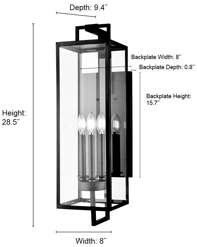 Image 7 Lamont 28 1/2"H Textured Black 3-Light Outdoor Wall Light more views
