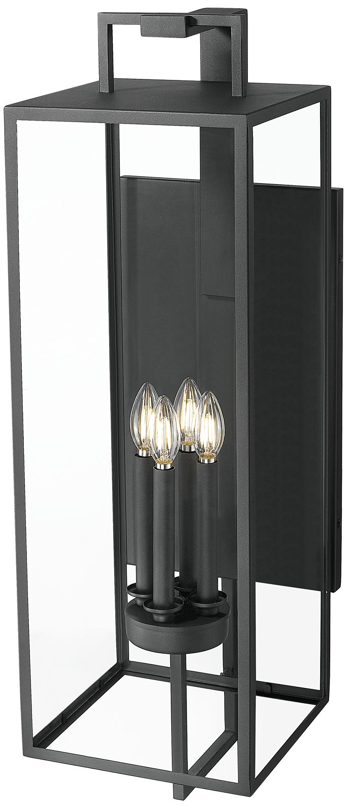 Lamont 34" High 4-Light Outdoor Wall Sconce in Textured Black