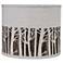 Lamp shade, brown birch trees on natural