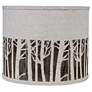 Lamp shade, brown birch trees on natural