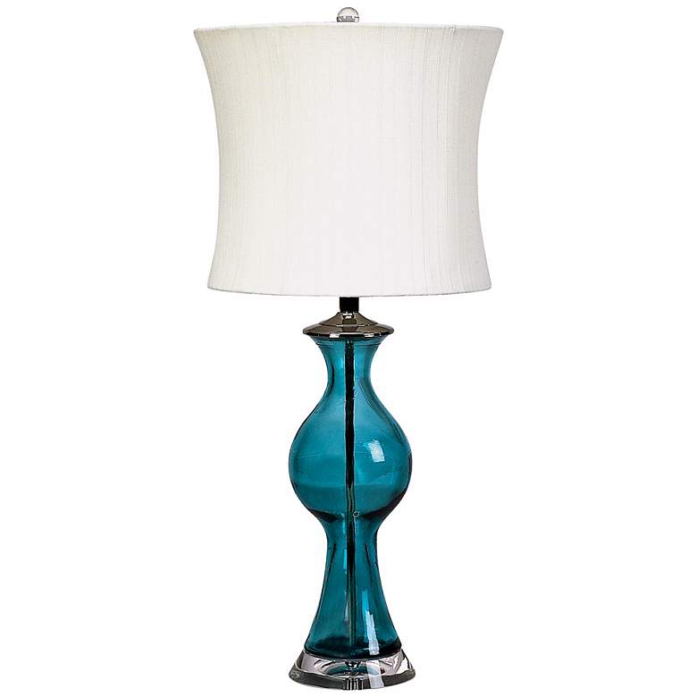 Image 1 Lamp Works Blue Dream Glass Table Lamp