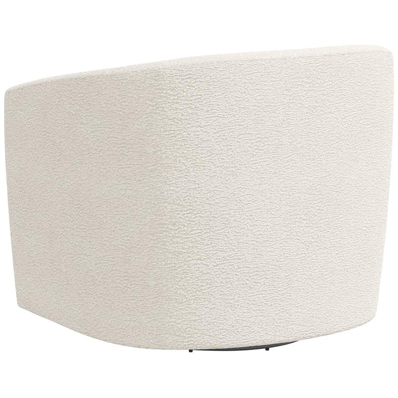 Image 6 Lana 32" Wide Faux White Sheepskin Fabric Swivel Accent Chair more views