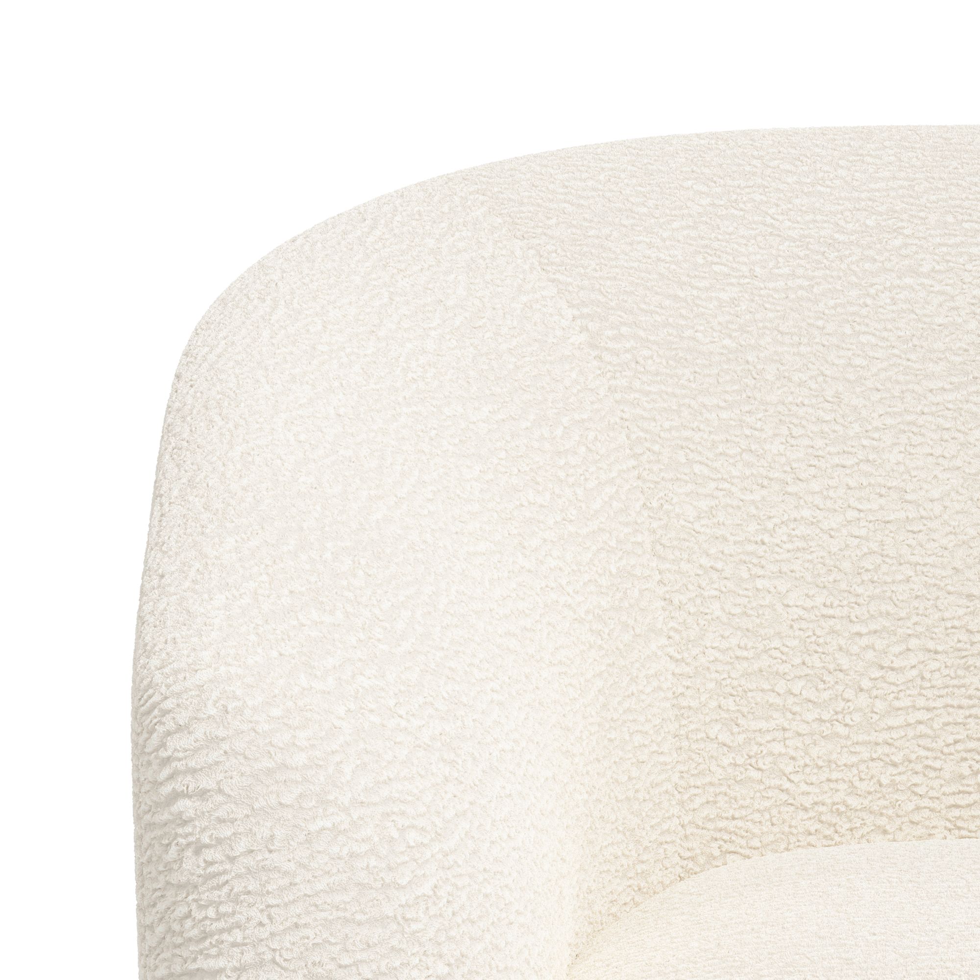 Image 2 Lana 32" Wide Faux White Sheepskin Fabric Swivel Accent Chair Made to Order more views