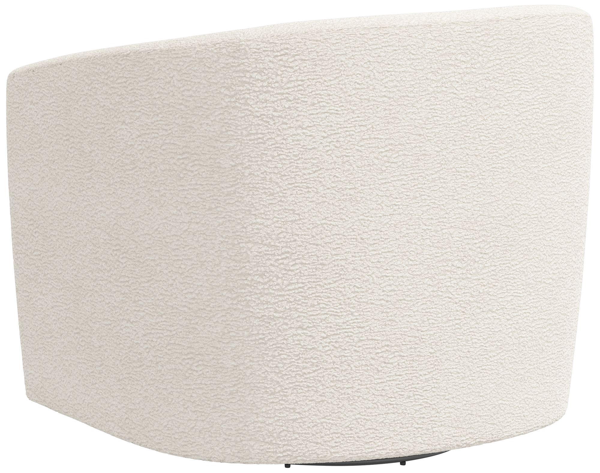 Lana 32" Wide Faux White Sheepskin Fabric Swivel Accent Chair Made to Order