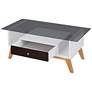 Lana 47 1/4" Wide Espresso and White 1-Drawer Coffee Table
