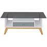 2_Lana 47 1/4" Wide Gray and White 1-Drawer Coffee Table