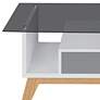 3_Lana 47 1/4" Wide Gray and White 1-Drawer Coffee Table more views