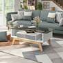 Lana 47 1/4" Wide Gray and White 1-Drawer Coffee Table