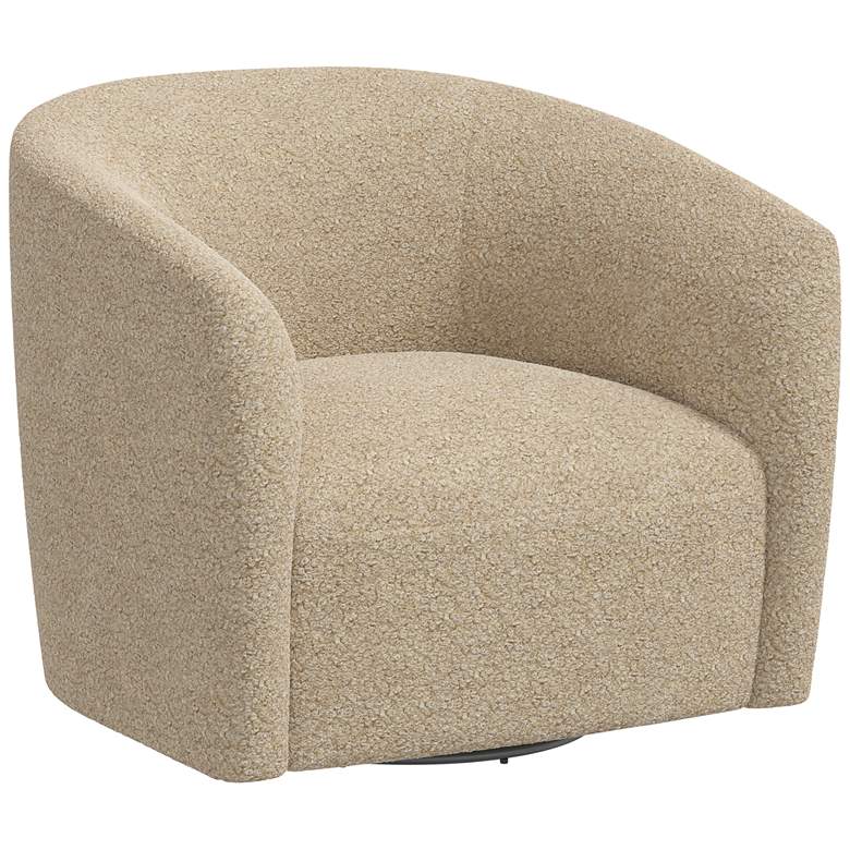 Image 1 Lana Dolly Toast Fabric Swivel Accent Chair