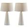 Lana Off-White Ceramic Accent Table Lamps Set of 2