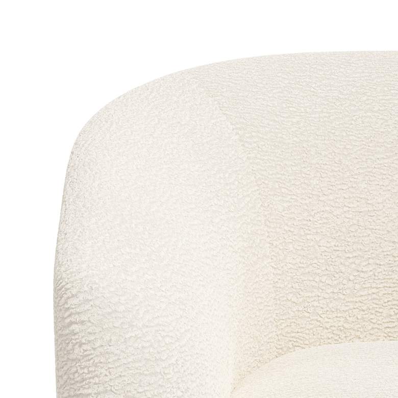 Image 2 Lana Sheepskin Natural Fabric Swivel Accent Chair more views