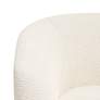 Lana Sheepskin Natural Fabric Swivel Accent Chair