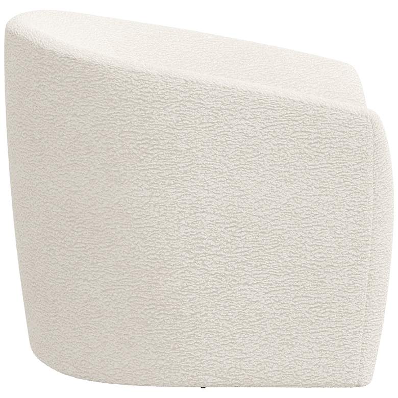 Image 5 Lana Sheepskin Natural Fabric Swivel Accent Chair more views